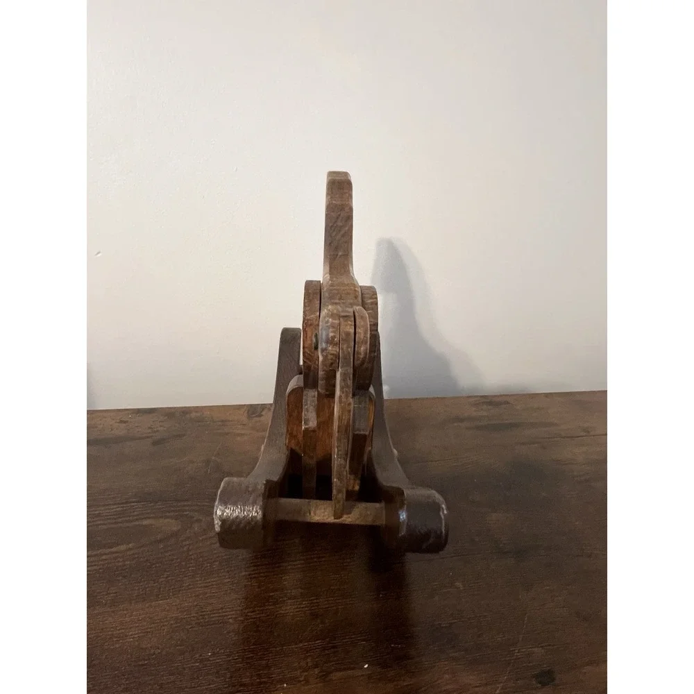 Vintage Style Wooden Rocking Horse Decor Rustic Folk Art Farmhouse Shelf